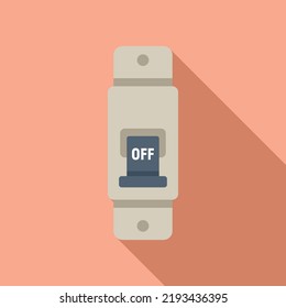 Current breaker icon flat vector. Circuit box. Fuse power