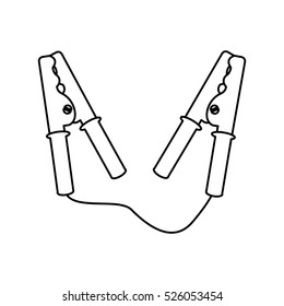 Current cable clamps icon vector illustration design