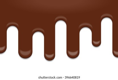 Current chocolate drops. Vector illustration