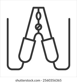 Current Clamps Outline Icon Vector Illustration