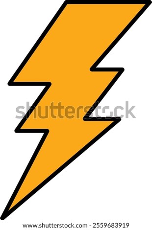 Current energy volt icon flat style. Vector illustration