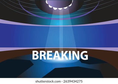 Current events, breaking news background, studio decorations concept, vector illustration design