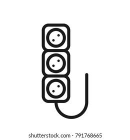 current extender. thin line battery and charging icon