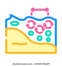 current generator tidal power color icon vector. current generator tidal power sign. isolated symbol illustration
