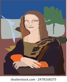 Current interpretation of the Mona Lisa painting