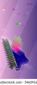 current leaves over dream, multicolor of smart banner
