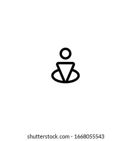 Current Location Person Icon, Logo, Vector