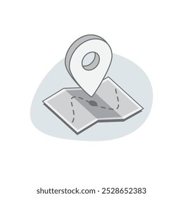 Current location point information. Design flat illustration. Modern graphic elements for user interface pages, infographics, icons, etc.