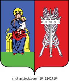 Emblema oficial actual del municipio Auderghem (Oudergem) de la capital belga de Bruselas (Bélgica)