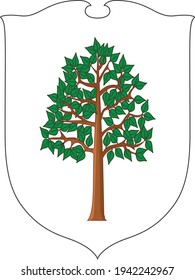 Current official emblem of the Ixelles (Elsene) municipality of Belgian capital of Brussels, Belgium