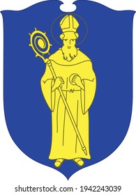 Current official emblem of the Saint-Gilles (Sint-Gillis) municipality of Belgian capital of Brussels, Belgium