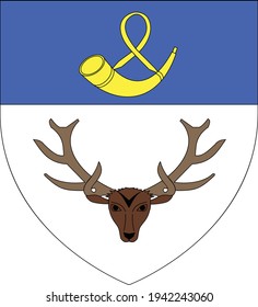 Current official emblem of the Watermael-Boitsfort (Watermaal-Bosvoorde) municipality of Belgian capital of Brussels, Belgium