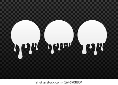 Pintura actual, manchas. Caídas actuales. Tintas actuales. Ilustración de material vectorial.
