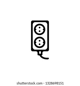current socket extension icon, vector, eps10