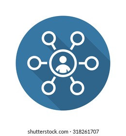 Current Tasks Icon. Business Concept. Flat Design. Isolated Illustration. Long Shadow.