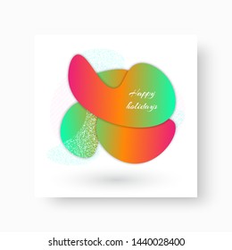 Current wavy design elements with a bright gradient. Vector illustration
