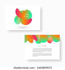 Current wavy design elements with a bright gradient. Vector illustration

