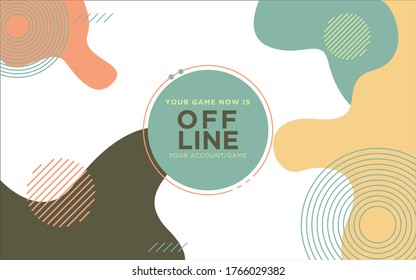 Fondo actualmente fuera de línea. Ilustración vectorial premium 