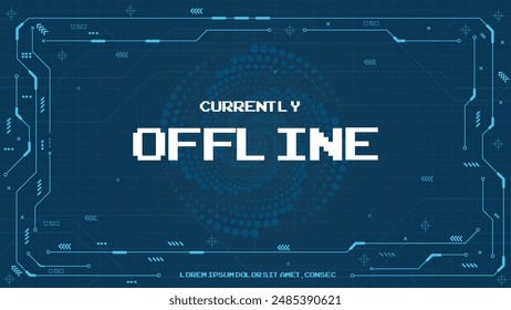currently offline twitch background. background template design vector illustration