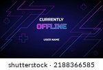 currently offline twitch banner background with geometric shapes