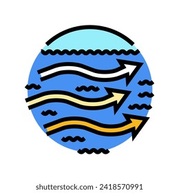 currents tidal power color icon vector. currents tidal power sign. isolated symbol illustration