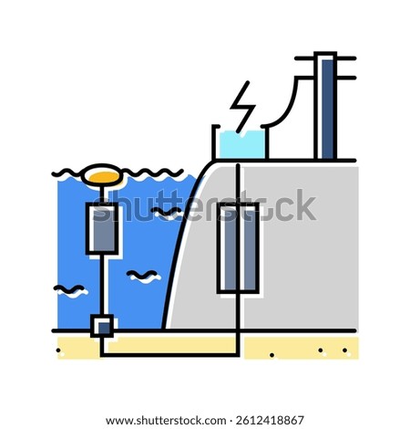 currents tidal power color icon vector. currents tidal power sign. isolated symbol illustration