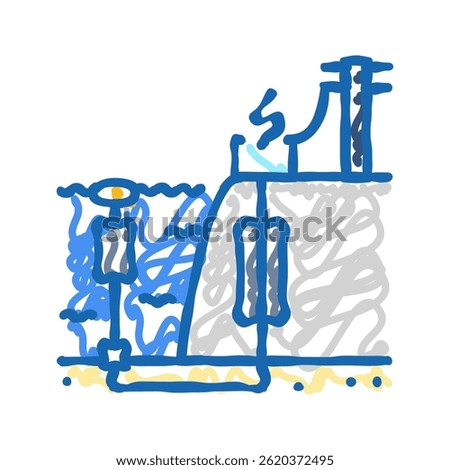 currents tidal power doodle icon sketch vector. currents tidal power sign. isolated symbol illustration