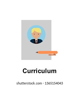 Curriculum color icon. Element of business illustration. Premium quality graphic design icon. Signs and symbols collection icon for websites, web design, mobile app