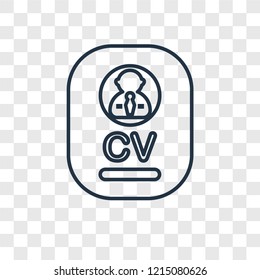 Curriculum concept vector linear icon isolated on transparent background, Curriculum concept transparency concept in outline style