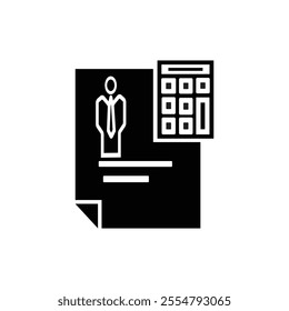 Curriculum icon in black curriculum glyph icon