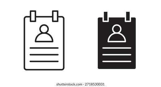 Conceito de ícone de currículo para infográfico, site ou aplicativo.