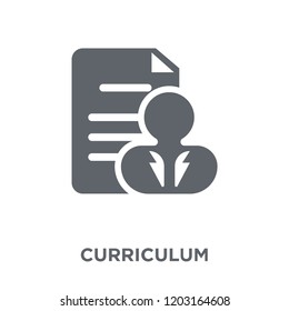 Curriculum icon. Curriculum design concept from Human resources collection. Simple element vector illustration on white background.