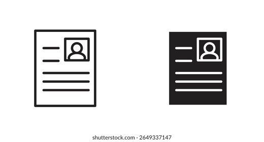 Curriculum icon Design Illustrations. editable web icons