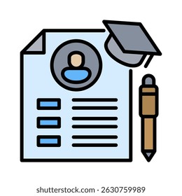 Curriculum Icon Element for Design