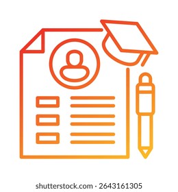 Curriculum Icon Element for Design