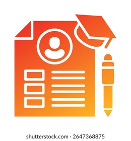 Curriculum Icon Element for Design