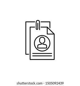 Curriculum icon. Element of interview icon