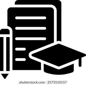 Curriculum Icon Glyph Vector Illustration