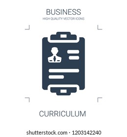 curriculum icon. high quality filled curriculum icon on white background. from business collection flat trendy vector curriculum symbol. use for web and mobile
