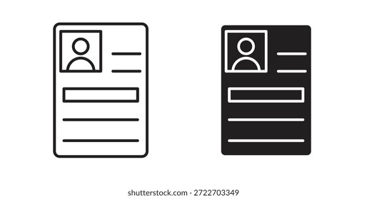 Curriculum icon isolated vector Illustration. Vector pictogram for web and app
