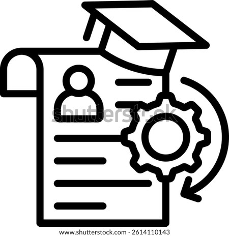 Curriculum Icon Outline Vector Illustration
