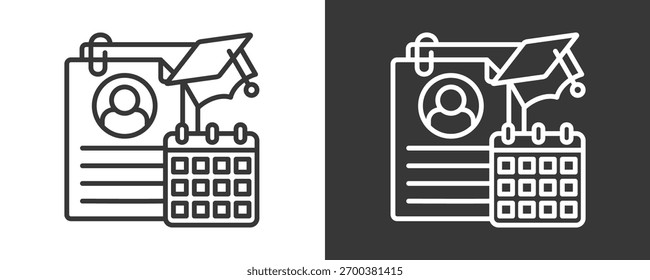 Conjunto De Iconos De Currículum Colección De Vector Aislada En Blanco Y Negro