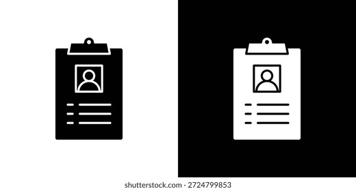 Curriculum icon silhouette vector flat illustration design pack.