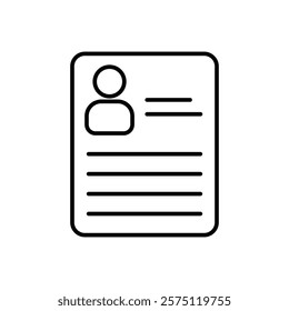 curriculum icon Simple outline illustration