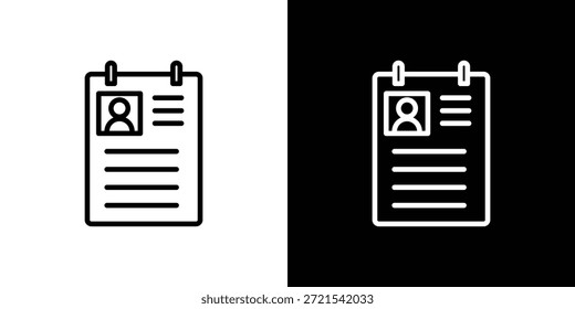 Curriculum icon in trendy stroke thin linear style.
