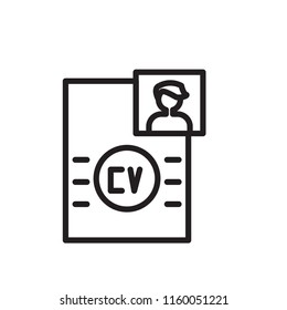 Curriculum icon vector isolated on white background, Curriculum transparent sign
