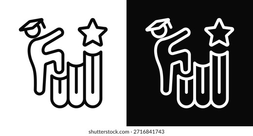Ícone De Currículo Branco E Preto Estilo De Fundo