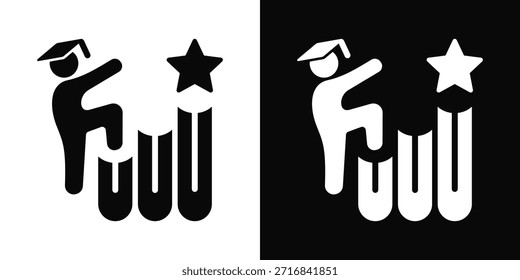 Icono de currículo Estilo de fondo blanco y negro
