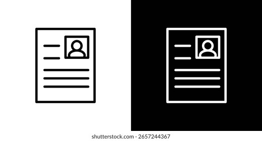 Curriculum icons in line style. Editable black and white strokes