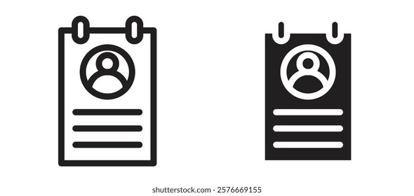 Curriculum icons in outline and stroke versions